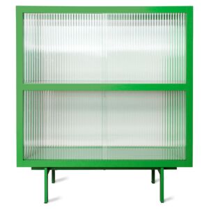 HKliving Ribbed Glass cupboard kast-Groen