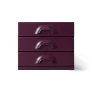 HKliving Chest of 3 drawers-Mulberry