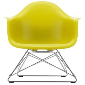 Vitra Eames LAR loungestoel met verchroomd onderstel-Mosterd