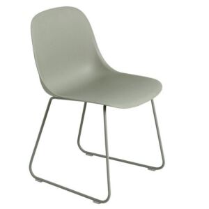 Muuto Fiber Side Sled stoel-Dusty green