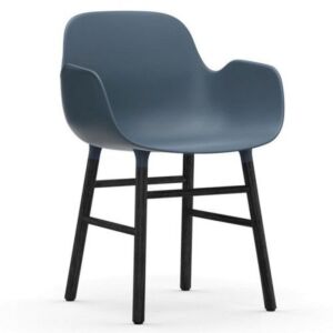 Normann Copenhagen Form Armchair stoel zwart eiken-Blauw