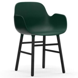 Normann Copenhagen Form Armchair stoel zwart eiken-Groen