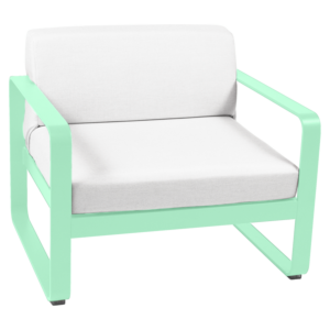 Fermob Bellevie fauteuil met off-white zitkussen-Opaline Green