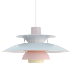 Louis Poulsen PH 5 hanglamp-Pastel Oestergrijs Blauw Roze