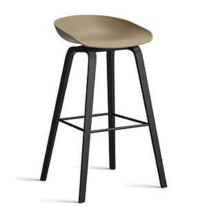 HAY About a Stool AAS32 barkruk zwart onderstel-Zithoogte 75 cm-Clay OUTLET
