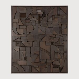 Ethnicraft Bricks muurdecoratie -90x60-Dark Brown