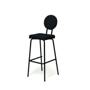 Puik Option Barstool barkruk  Zithoogte 75 cm-Zwart-Vierkante zit, ronde rug