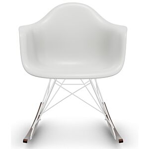 Vitra Eames RAR schommelstoel met wit onderstel-Wit-Esdoorn donker