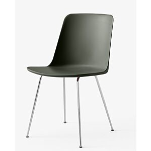 &amp;tradition Rely HW6 stoel chroom onderstel-Bronze green