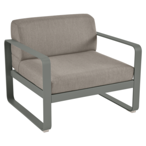 Fermob Bellevie fauteuil met grey taupe zitkussen-Rosemary