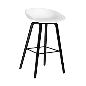 HAY About a Stool AAS32 barkruk Zithoogte 75 cm Zwart-wit OUTLET