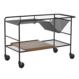 &amp;tradition Alima NDS1 trolley-Zwart/Walnoot