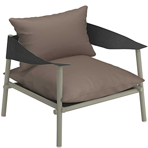 EMU Terramare lounge fauteuil-Grijs groen-Bruin