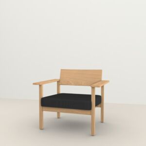 Studio HENK Base Lounge chair-Black 61-Hardwax oil light