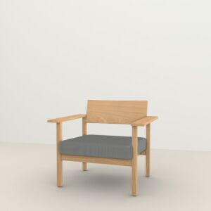 Studio HENK Base Lounge chair-Grey65-Hardwax oil light
