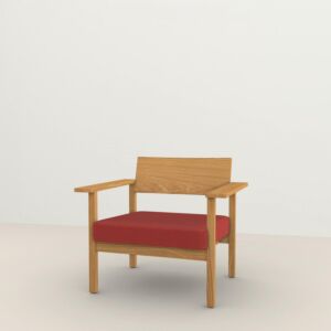 Studio HENK Base Lounge chair-Brique 27-Hardwax oil natural