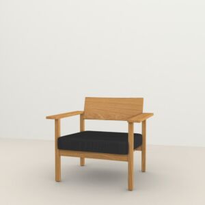 Studio HENK Base Lounge chair-Black 61-Hardwax oil natural