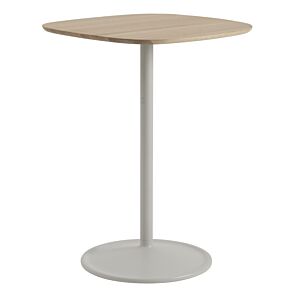 muuto Soft Café tafel-Solid Oak / Grey-70x70x95 cm