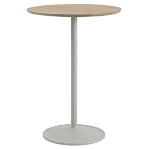 muuto Soft Café tafel-Solid Oak / Grey-∅75x105 cm