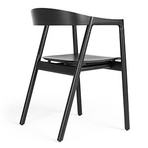 Gazzda Muna Oak Lacquered black Chair stoel-Zwart gelakt OUTLET