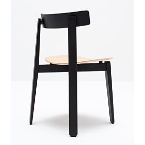 Gazzda Nora Oak Lacquered black Chair stoel-Eiken fineer/White oil