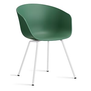HAY About a Chair AAC26 - wit onderstel-Teal Green