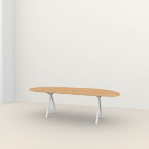 Studio HENK Blob Slim X-Type tafel wit frame 4 cm