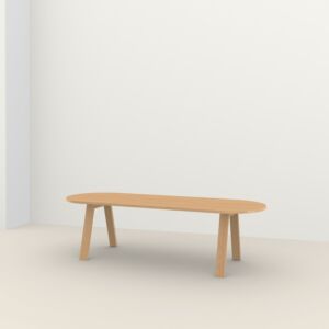 Studio HENK Legno Flat Oval tafel 3 cm