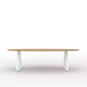 Studio HENK Topple Oval tafel wit frame 4 cm