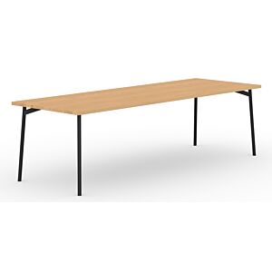 Studio HENK Flyta tafel zwart frame 3 cm-280x90 cm-Hardwax oil natural-Standaard recht OUTLET