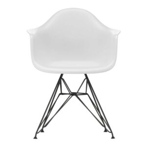 Vitra Eames DAR stoel zwart gepoedercoat onderstel-Cotton white