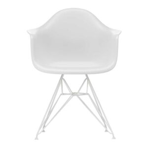 Vitra Eames DAR stoel met wit gepoedercoat onderstel-Cotton white