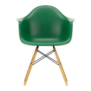 Vitra Eames DAW stoel met esdoorn goud onderstel-Emerald