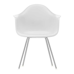 Vitra Eames DAX stoel met verchroomd onderstel-Cotton white