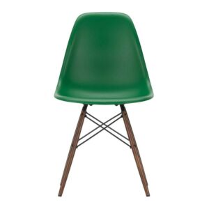 Vitra Eames DSW stoel met donker esdoorn onderstel-Emerald