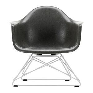 Vitra Eames LAR Fiberglass loungestoel met wit onderstel-Elephant Hide Grey