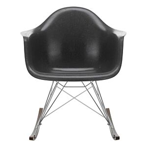 Vitra Eames RAR Fiberglass schommelstoel met verchroomd onderstel-Elephant Hide Grey-Esdoorn donker