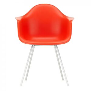 Vitra Eames DAX stoel met wit onderstel-Poppy rood