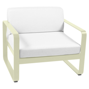 Fermob Bellevie fauteuil met off-white zitkussen-Willow Green