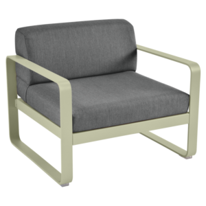 Fermob Bellevie fauteuil met graphite grey zitkussen-Willow Green