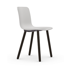 Vitra Hal RE Wood stoel donker eiken onderstel-Cotton white