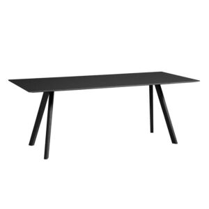 Hay Copenhague CPH30 zwart tafel-Zwart Lino-300x120 cm