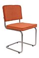 Zuiver Ridge Rib Brushed metal stoel-Oranje