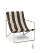 Ferm Living Desert cashmere fauteuil-Off-white/Chocolate