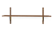 Ferm Living Sector Single Wide wandplank-Smoked Oak-Messing beugel