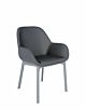 Kartell Clap PVC stoel-Donker grijs-Grijs