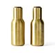 Audo Copenhagen Bottle peper- en zoutmolen-Brushed Brass met walnoot dopjes