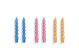 HAY Candle Spiral kaarsen set van 6 Ø2.6-Sky Blue - Dark Pink - Dark Peach