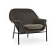 Normann Copenhagen Drape lounge fauteuil laag- zwart stalen onderstel