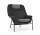 Normann Copenhagen Drape lounge fauteuil - zwart stalen onderstel